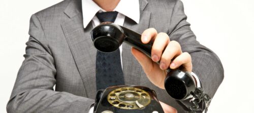 Image of a sales rep working six step sales prospecting campaign