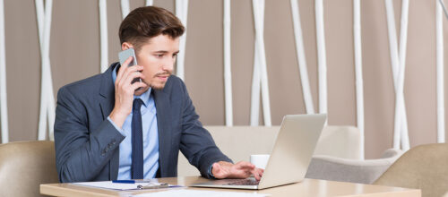 Image of a sales rep making sales calls after Sales Gravy training
