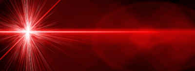 image of laser beam focus