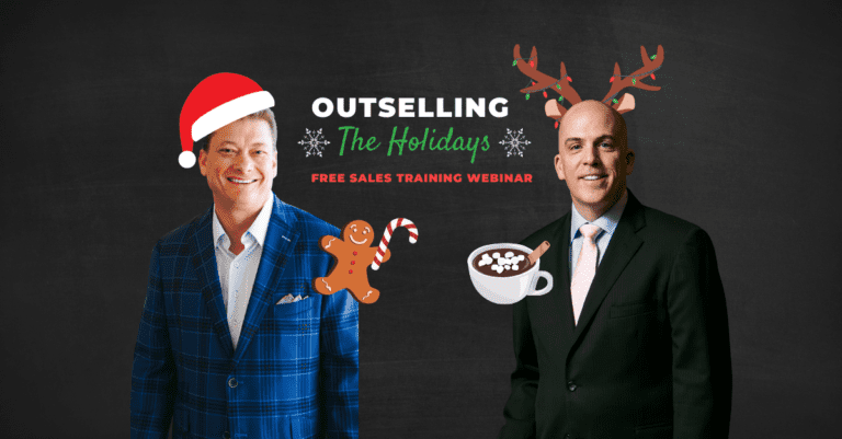 Free sales webinar featuring Jeb Blount and Anthony Iannarino on 'Outselling the Holidays.' A Sales Gravy resource for sales leaders to maintain pipeline velocity and hit year-end revenue targets during the holiday season.