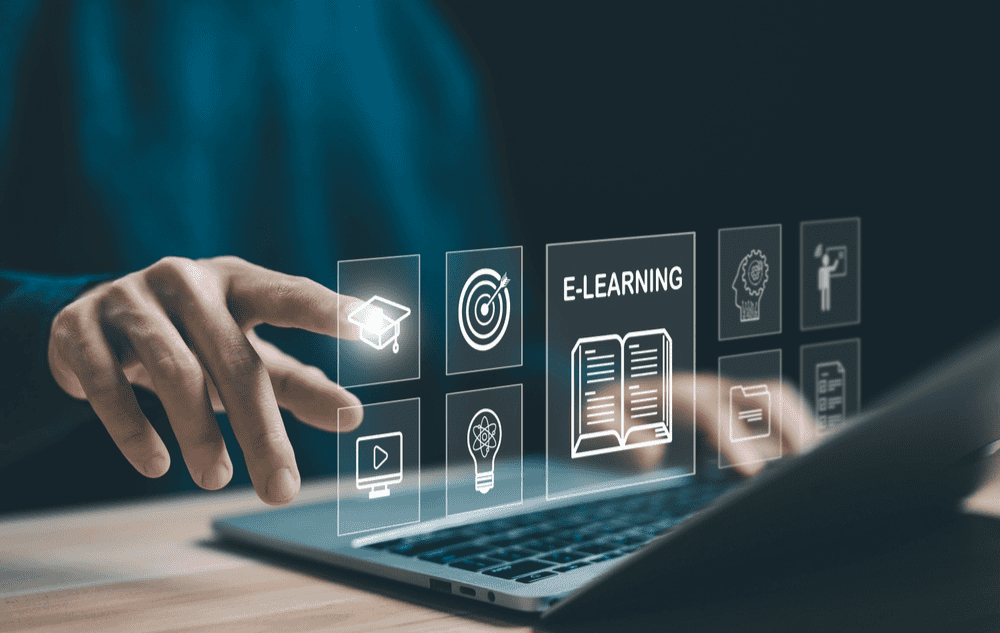 Image of a hand clicking on an online sales training course. Upskill your small business sales team and improve sales performance with affordable, unlimited access to more than 1,500 hours of on-demand training and weekly live workshops. All contained within a customizable Team Training Hub designed exclusively for you company. Included are full reporting, learner transcripts, dashboards, customized learning paths and a dedicated account manager to support you.