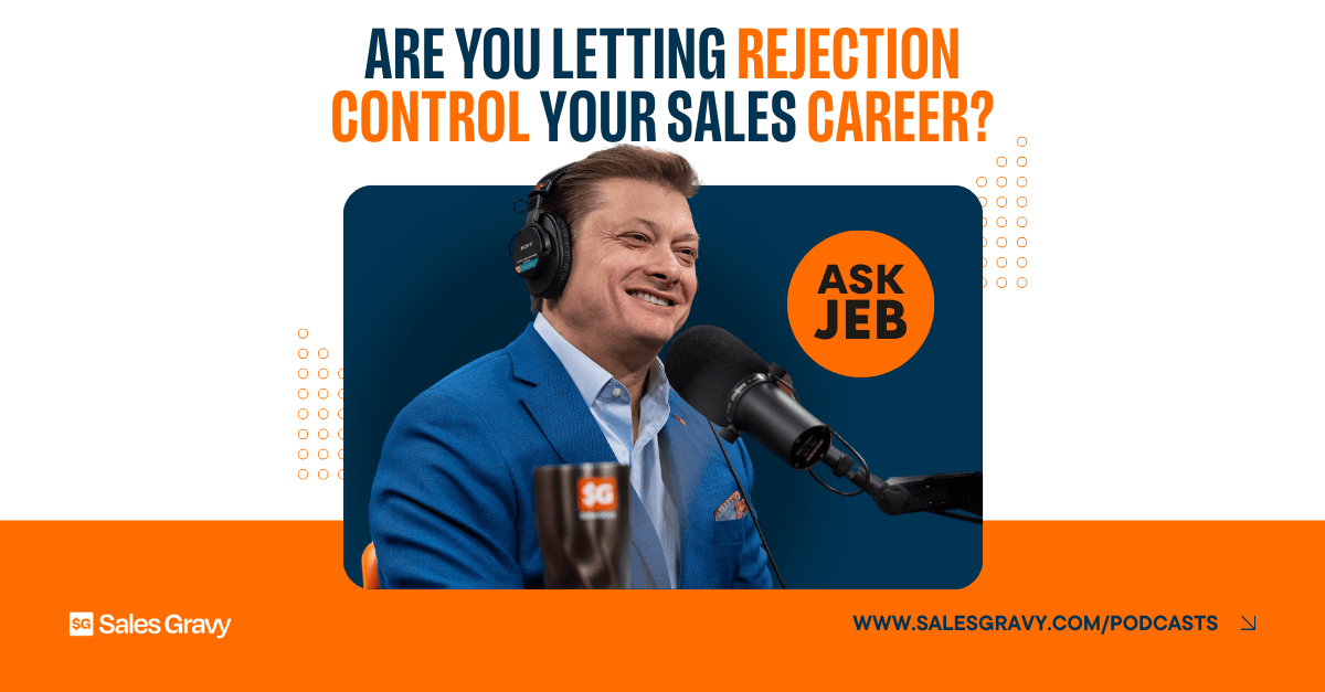 Here's a question that'll stop you in your tracks: Would you let someone walk up to you, take your wallet, empty out all your cash and credit cards, and leave your family with nothing? Of course not. That's insane. But if you're in sales and you let rejection stop you from making calls, booking appointments, and closing deals, that's exactly what you're doing. You're handing over your commission check to fear. That was the powerful insight from Wendy Ramirez, a leading Mexican sales expert and author of Lo que nadie habla de las ventas: Estrategias para no ser llamarada de petate or What Nobody Talks About in Sales: Strategies to Avoid Being a Flash in the Pan, on a recent episode of Ask Jeb the Sales Gravy Podcast. When you give rejection the power to stop you, you're literally taking money away from your family. Let that sink in. Listen more on the Sales Gravy Podcast, the number one sales training company