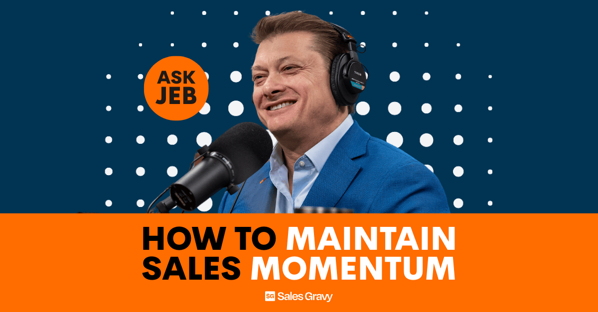 Here's the scenario that's playing out in sales organizations everywhere right now: Your team fought through a brutal first half of the year, rallied momentum in the second half, crushed their numbers, and now they're ready to coast through December. That's the exact situation Kyle Begbie, a regional sales director at Fuse HR Solutions in Ontario, Canada, brought to this week's Ask Jeb. His team overcame massive market disruption, economic headwinds, and buyer hesitation to finish the year strong. Now he's facing the most dangerous challenge of all: keeping that momentum alive through the holidays and into January. If you're nodding your head right now, you're not alone. This is the point in the year where sales teams either set themselves up for a championship quarter or dig themselves into a hole that takes months to climb out of. The last piece of maintaining momentum is taking time to celebrate what your team accomplished. Sit down with your team and tell them the story of what they did this year. Make sure they understand the lesson: When they shifted their mindset, they changed their game. That's what happened. Tell them they did a great job. Make sure they're taking time for their family and having fun. Help them manage their time so they can do both. But fill up their hearts with confidence and belief that they can do anything. Because here's the truth: Nothing changed this year except for them. And if that's true, then nothing can stop them next year either. It doesn't matter what happens in the marketplace. Even if we go into a recession, people are still hiring. The money is still there. It's just that more people are chasing it. Teach your team that it doesn't make a difference what happens. The economy can fall apart, but they're good enough to go find where the money is and take it. Because while everyone else is sitting around telling themselves what they can't do, your team is telling themselves what they can do. That's how you carry momentum. That's how you avoid the January hole. And that's how you build a championship sales team. Sales Gravy Podcast with Jeb Blount