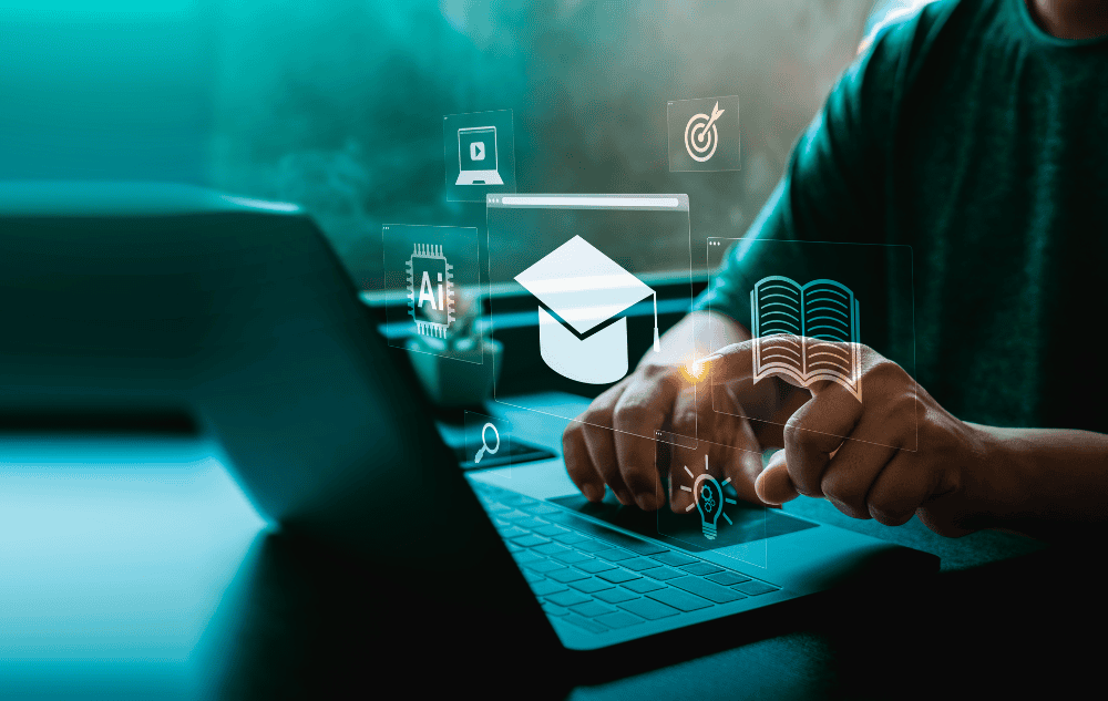 Sales Gravy University digital learning platform showing AI-powered sales training and on-demand reinforcement tools.