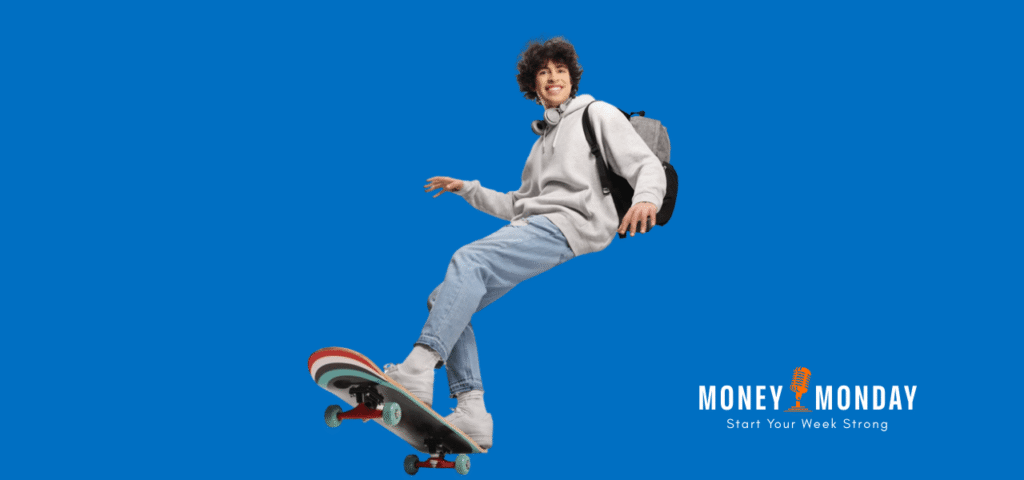 Jeb Blount on the Money Monday Sales Gravy Podcast discussing how to master new sales skills through the lens of skateboarder discipline. This image highlights the importance of sales persistence and why reps give up on sales techniques too soon before they see results.