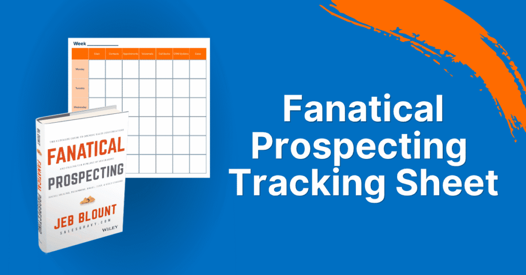 A visual of the Fanatical Prospecting Call Sheet designed by Sales Gravy for Business Development Representatives and Account Executives. This Sales Call Sheet serves as a Cold Calling Tracker for documenting daily prospecting activities across Dials, Contacts, Appointments, Voicemails, Call Backs, CRM Updates, and Sales. It is a tactical tool used to eliminate sales delusion and maintain the Sales Discipline required to build a consistent pipeline. The clean layout allows sellers to track performance weekly and monthly to ensure alignment with revenue goals.