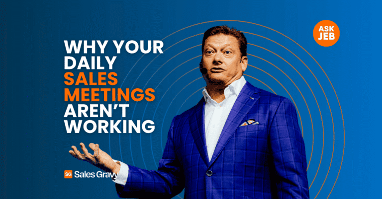 A daily sales huddle is one of the most powerful tools a sales manager has. It's also one of the most misused. On the number one sales training podcast, Jeb Blount, CEO of Sales Gravy, breaks down exactly how long your morning meeting should be, why consistency is non-negotiable, and the structure that sends your team to the phones fired up and ready to go.