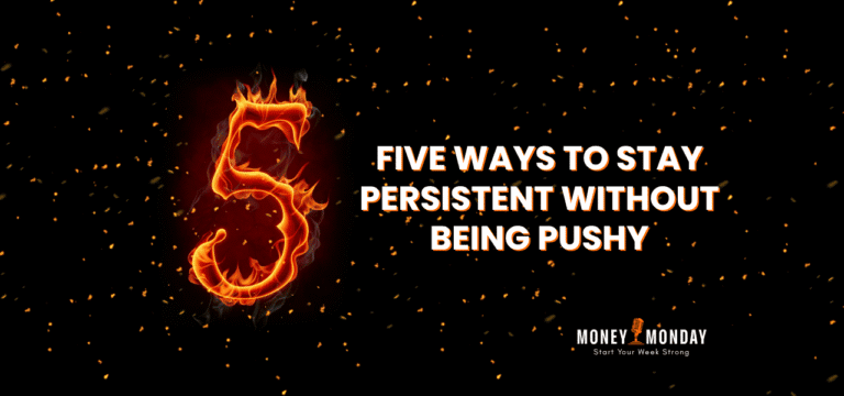 Jessica Stokes, Sales Gravy trainer, sharing five ways to stay persistent without being pushy in a Money Monday sales coaching session