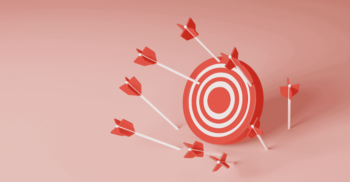 missed arrows around a bullseye representing why sales forecasts are inaccurate