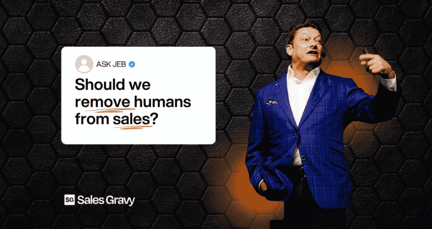 Jeb Blount, founder of Sales Gravy, the number one sales training organization, explains when to use AI in sales versus when a human in the loop is required to close complex deals.
